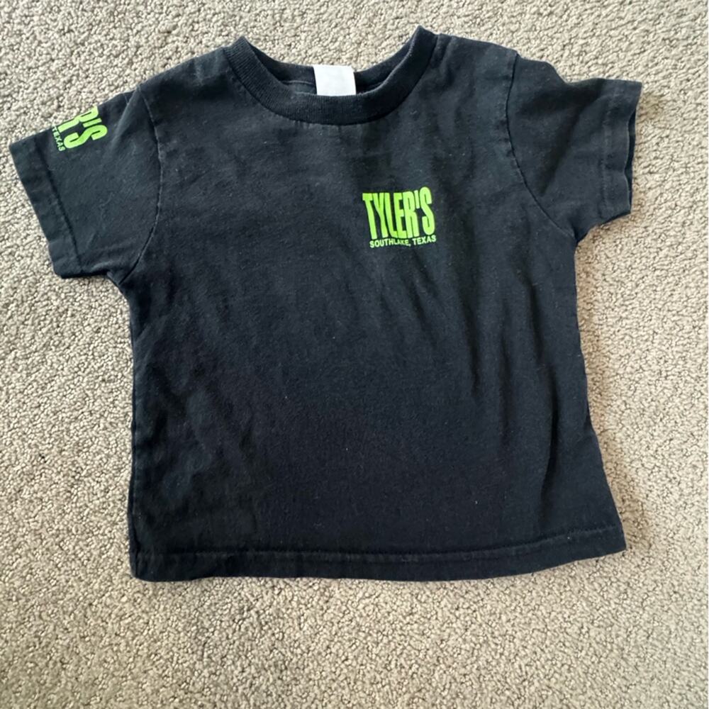Tyler's Southlake 3T Black Kids T-Shirt with Neon Green Print